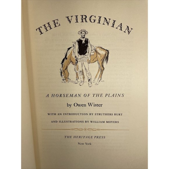 Vintage THE VIRGINIAN Heritage Press - Owen Wister 1951 with SANDGLASS Brochure - Picture 7 of 12